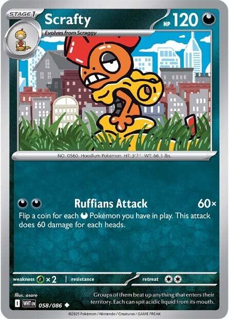 Scrafty (058/086) [Scarlet & Violet: White Flare] | Jack's On Queen