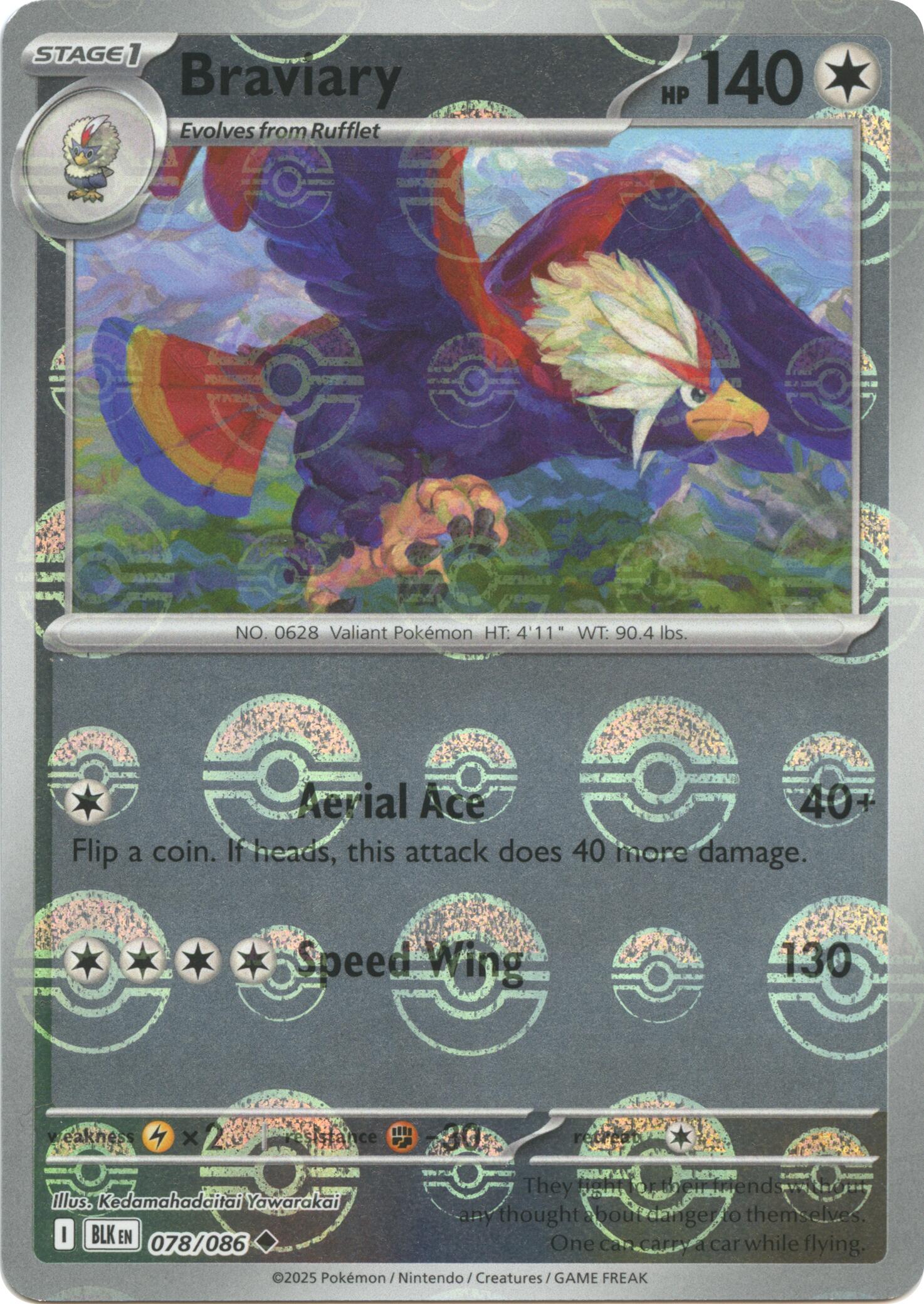 Braviary (078/086) (Poke Ball Pattern) [Scarlet & Violet: Black Bolt] | Jack's On Queen