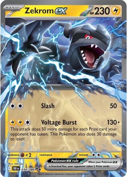 Zekrom ex (034/086) [Scarlet & Violet: Black Bolt] | Jack's On Queen