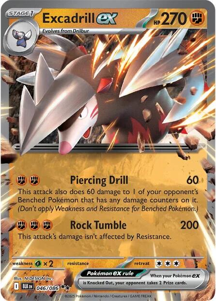 Excadrill ex (046/086) [Scarlet & Violet: Black Bolt] | Jack's On Queen