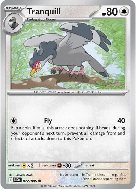 Tranquill (072/086) [Scarlet & Violet: Black Bolt] | Jack's On Queen