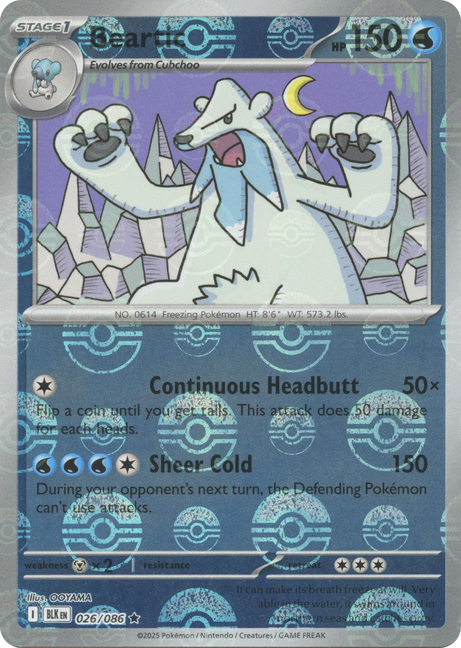 Beartic (026/086) (Poke Ball Pattern) [Scarlet & Violet: Black Bolt] | Jack's On Queen