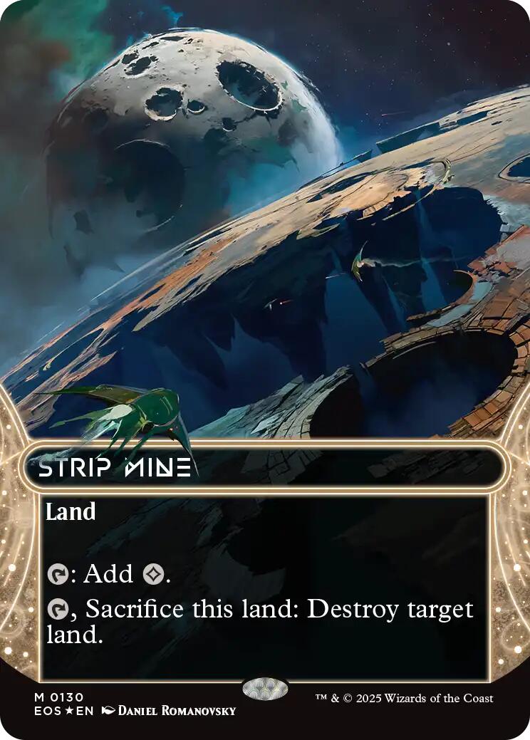 Strip Mine (0130) (Borderless) (Galaxy Foil) [Edge of Eternities: Stellar Sights] | Jack's On Queen