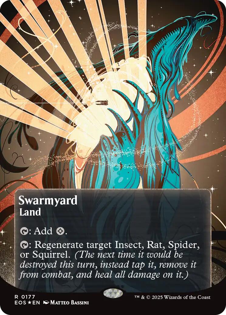 Swarmyard (0087) (Borderless) (Galaxy Foil) [Edge of Eternities: Stellar Sights] | Jack's On Queen
