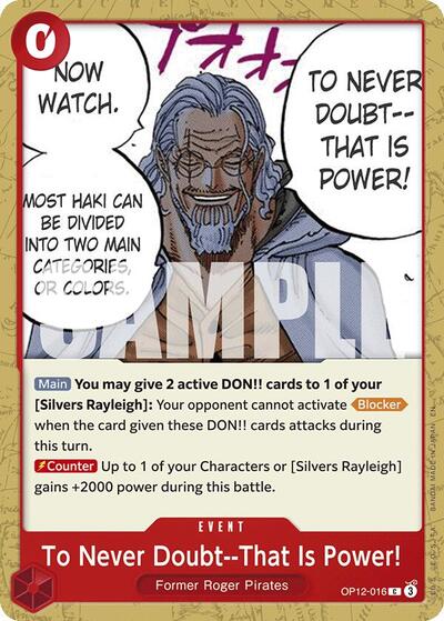 To Never Doubt--That Is Power! (OP12-016) [Legacy of the Master] | Jack's On Queen