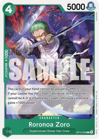 Roronoa Zoro (036) (OP12-036) [Legacy of the Master] | Jack's On Queen