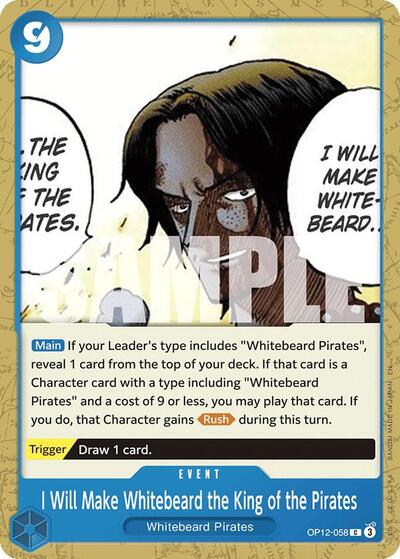 I Will Make Whitebeard the King of the Pirates (OP12-058) [Legacy of the Master] | Jack's On Queen