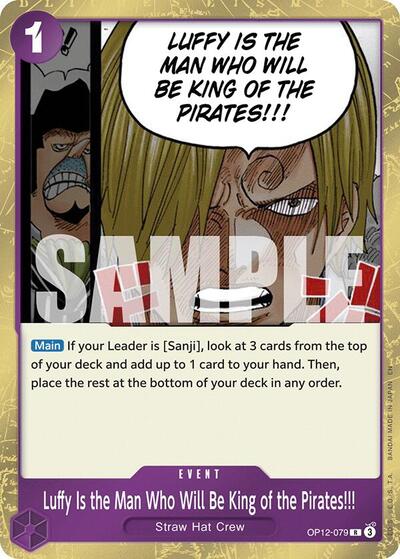 Luffy Is the Man Who Will Be King of the Pirates!!! (OP12-079) [Legacy of the Master] | Jack's On Queen