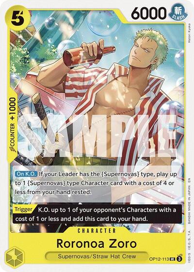 Roronoa Zoro (113) (OP12-113) [Legacy of the Master] | Jack's On Queen