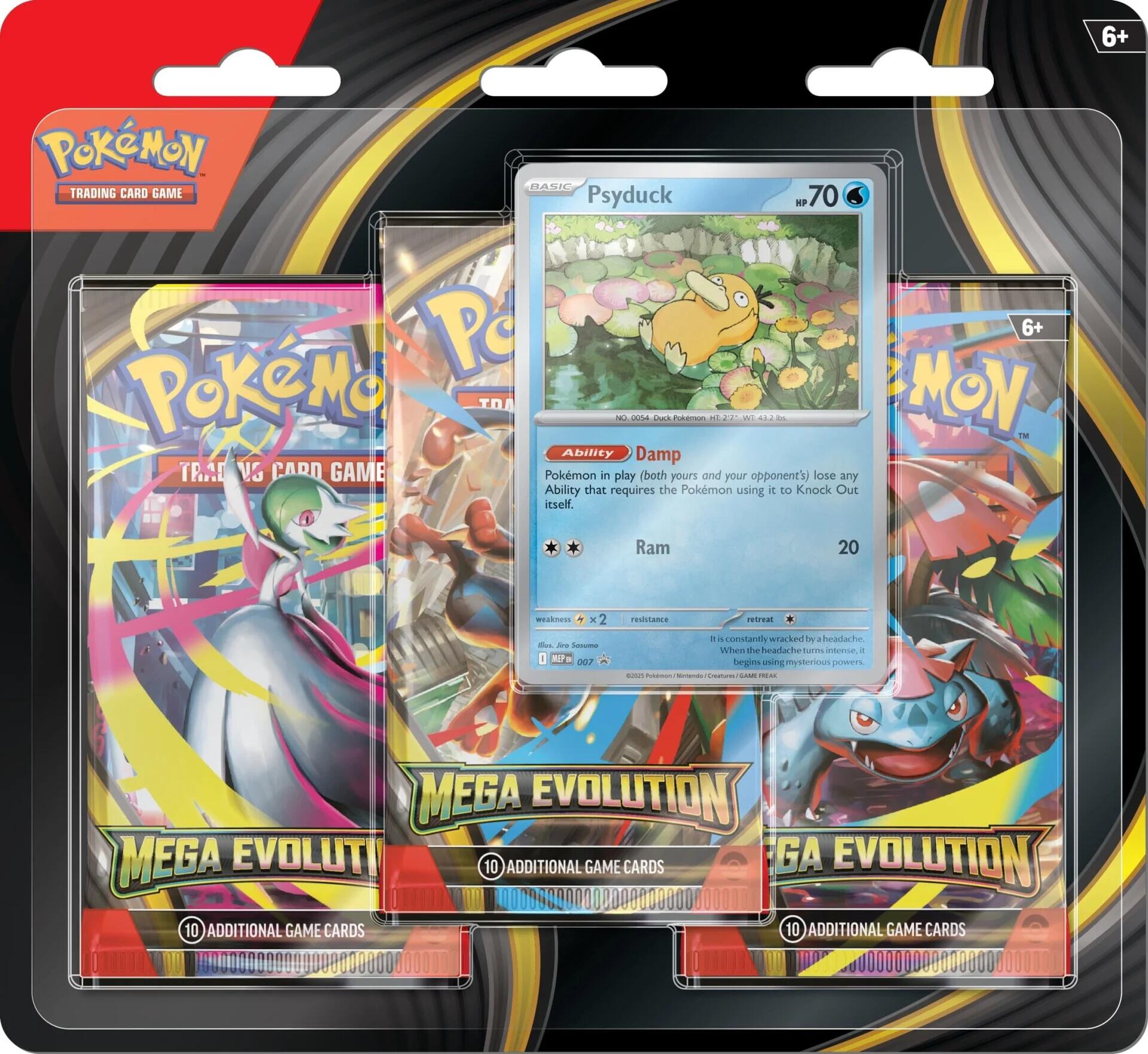 Mega Evolution - 3 Pack Blister (Psyduck) | Jack's On Queen