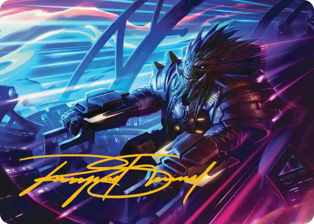 Tannuk, Steadfast Second Art Card (Gold-Stamped Signature) [Edge of Eternities Art Series] | Jack's On Queen