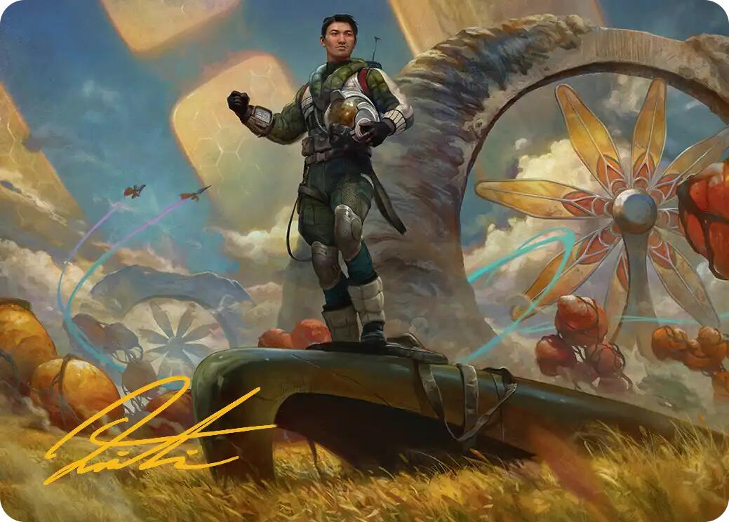 Galactic Wayfarer Art Card (Gold-Stamped Signature) [Edge of Eternities Art Series] | Jack's On Queen