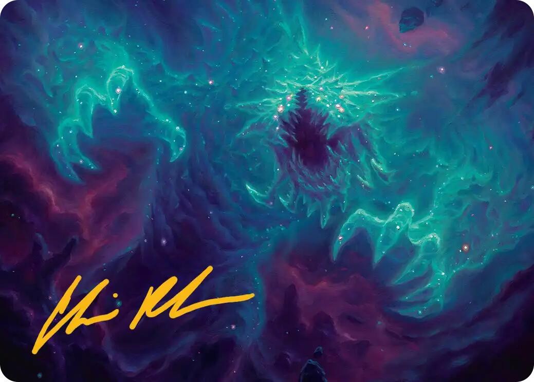 Cosmogoyf Art Card (Gold-Stamped Signature) [Edge of Eternities Art Series] | Jack's On Queen