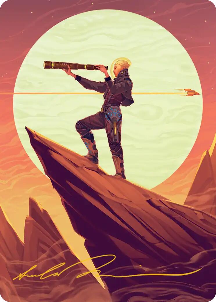 Sami, Wildcat Captain Art Card (Gold-Stamped Signature) [Edge of Eternities Art Series] | Jack's On Queen