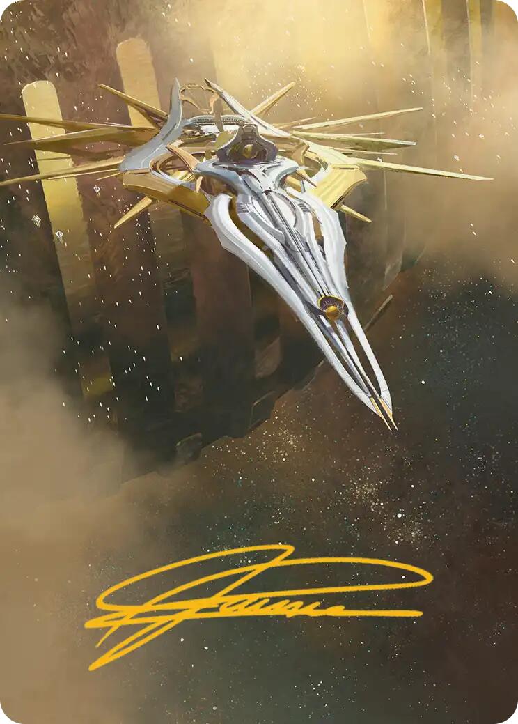 Dawnsire, Sunstar Dreadnought Art Card (Gold-Stamped Signature) [Edge of Eternities Art Series] | Jack's On Queen