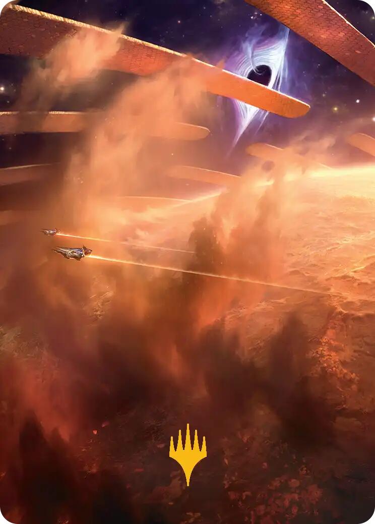Adagia, Windswept Bastion Art Card (Gold-Stamped Planeswalker Symbol) [Edge of Eternities Art Series] | Jack's On Queen