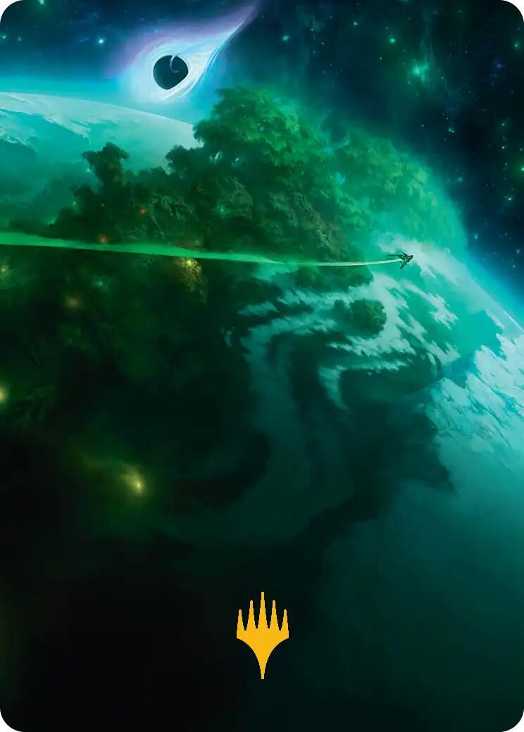 Evendo, Waking Haven Art Card (Gold-Stamped Planeswalker Symbol) [Edge of Eternities Art Series] | Jack's On Queen