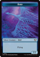 Bird // Golem (0012) Double-Sided Token [Edge of Eternities Commander Tokens] | Jack's On Queen
