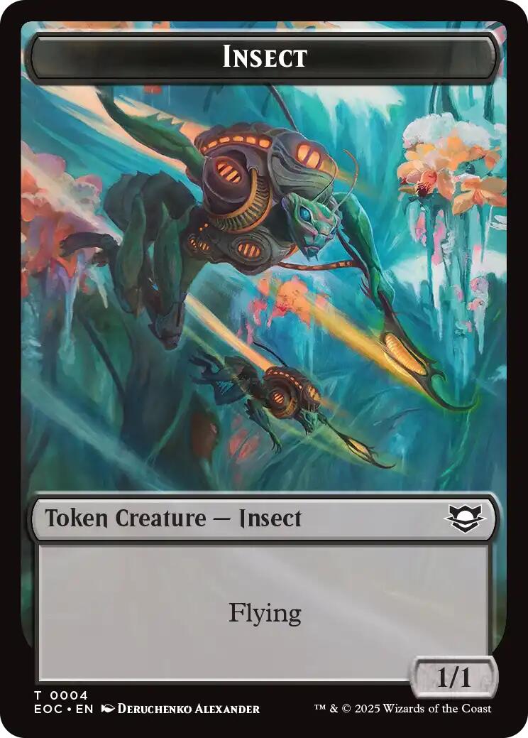 Insect // Elemental (0007) Double-Sided Token [Edge of Eternities Commander Tokens] | Jack's On Queen