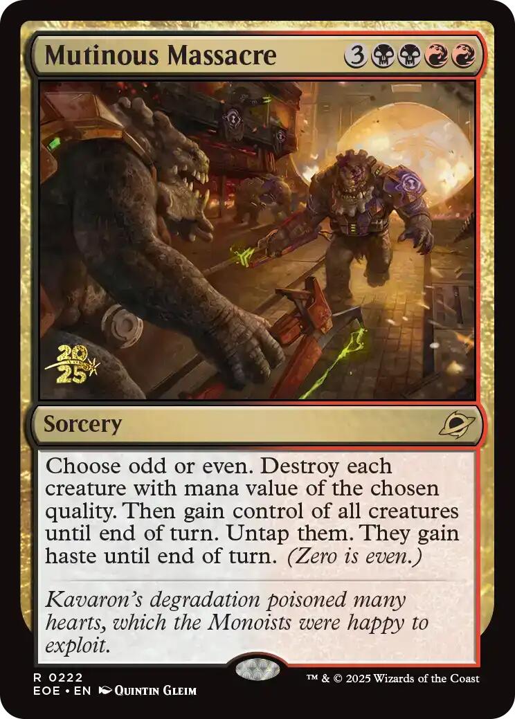 Mutinous Massacre [Edge of Eternities Prerelease Promos] | Jack's On Queen