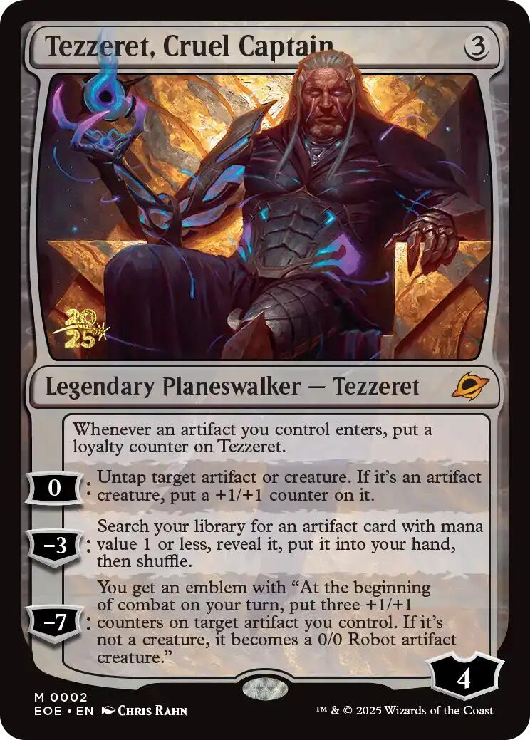 Tezzeret, Cruel Captain [Edge of Eternities Prerelease Promos] | Jack's On Queen