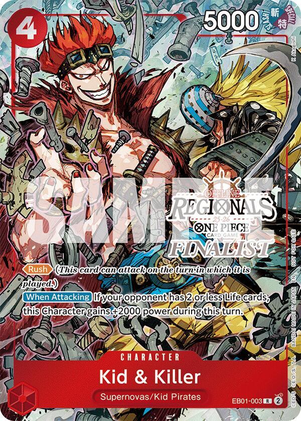 Kid & Killer (Offline Regional Finalist Card Set 2025 Vol.2) (EB01-003) [One Piece Promotion Cards] | Jack's On Queen