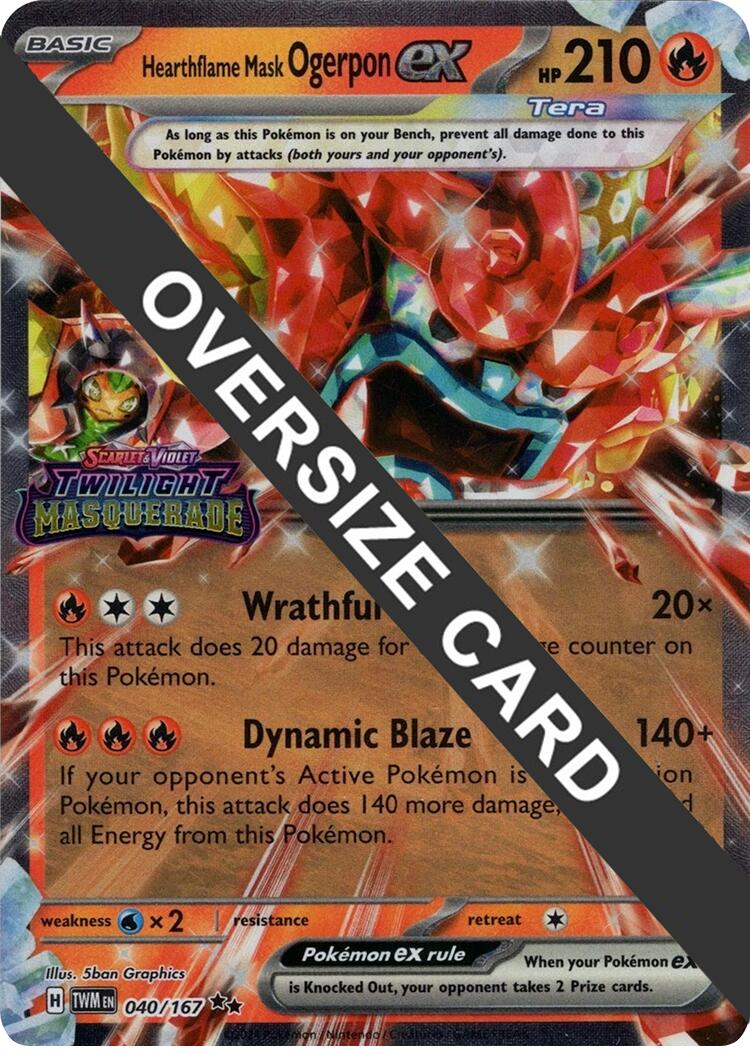 Hearthflame Mask Ogerpon ex (040/167) (Jumbo Card) [Scarlet & Violet: Twilight Masquerade] | Jack's On Queen