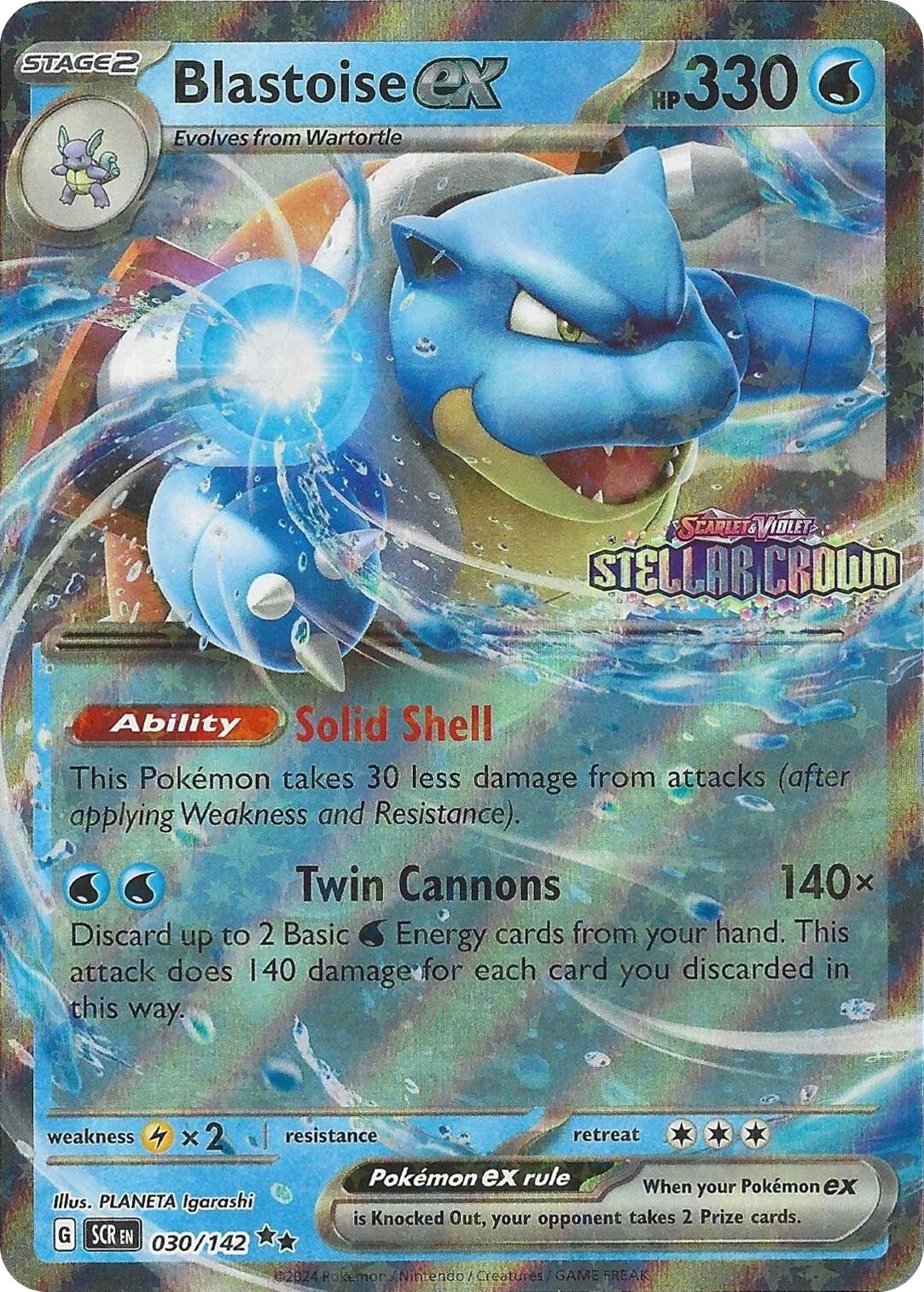 Blastoise ex (030/142) (Stellar Crown Stamp) [Miscellaneous Cards] | Jack's On Queen