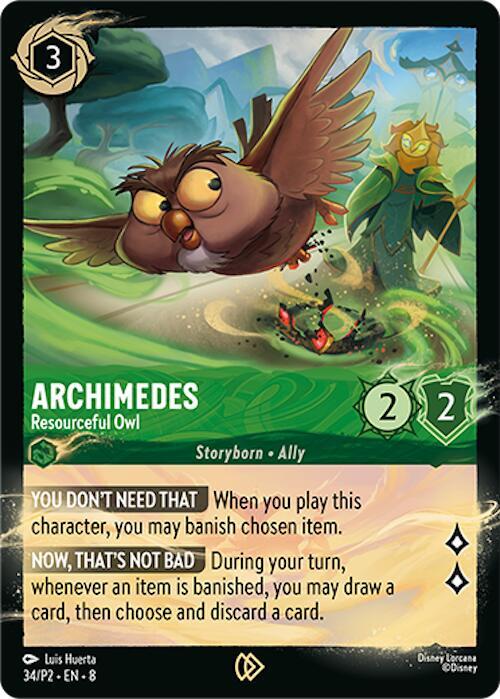 Archimedes - Resourceful Owl (34) [Disney Lorcana Promo Cards] | Jack's On Queen