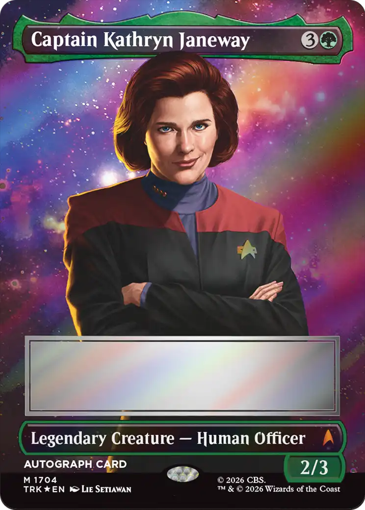 Captain Kathryn Janeway (Borderless) (Signed) [Star Trek] | Jack's On Queen