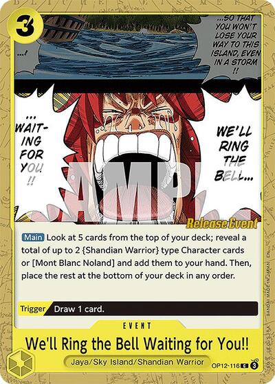 We'll Ring the Bell Waiting for You!! (OP12-116) [Legacy of the Master Release Event Cards] | Jack's On Queen
