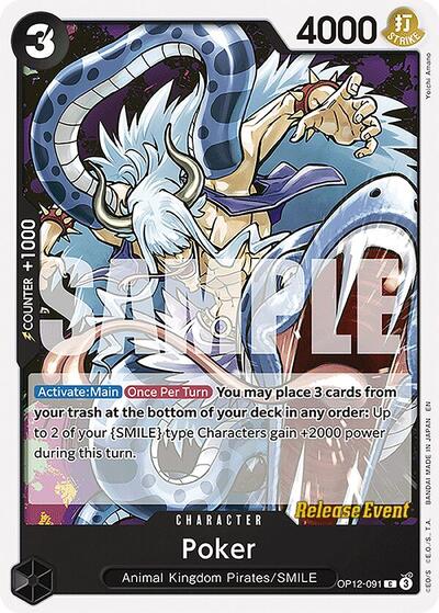Poker (OP12-091) [Legacy of the Master Release Event Cards] | Jack's On Queen