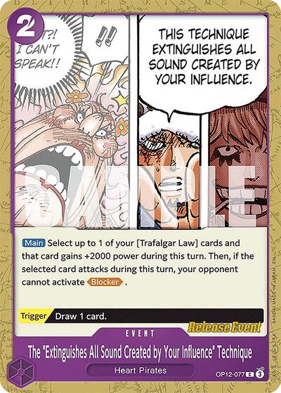 The "Extinguishes All Sound Created by Your Influence" Technique (OP12-077) [Legacy of the Master Release Event Cards] | Jack's On Queen