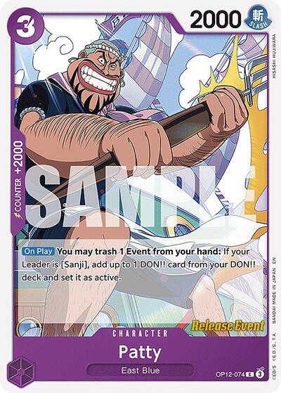 Patty (OP12-074) [Legacy of the Master Release Event Cards] | Jack's On Queen