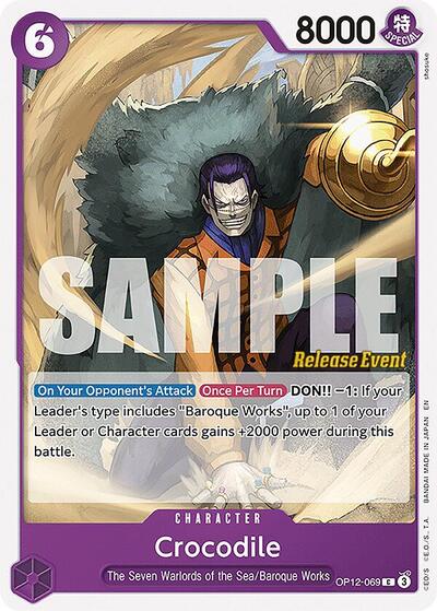 Crocodile (OP12-069) [Legacy of the Master Release Event Cards] | Jack's On Queen