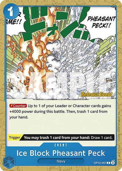 Ice Block Pheasant Peck (OP12-057) [Legacy of the Master Release Event Cards] | Jack's On Queen