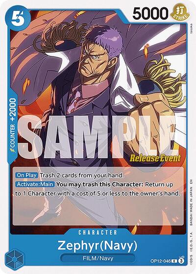 Zephyr(Navy) (OP12-046) [Legacy of the Master Release Event Cards] | Jack's On Queen