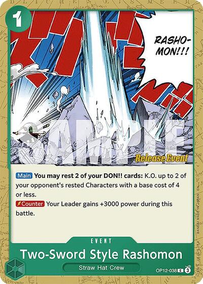 Two-Sword Style Rashomon (OP12-038) [Legacy of the Master Release Event Cards] | Jack's On Queen