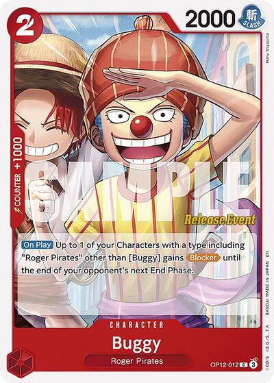 Buggy (012) (OP12-012) [Legacy of the Master Release Event Cards] | Jack's On Queen