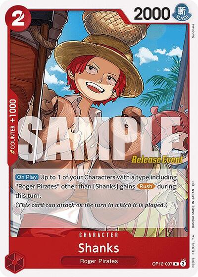 Shanks (007) (OP12-007) [Legacy of the Master Release Event Cards] | Jack's On Queen