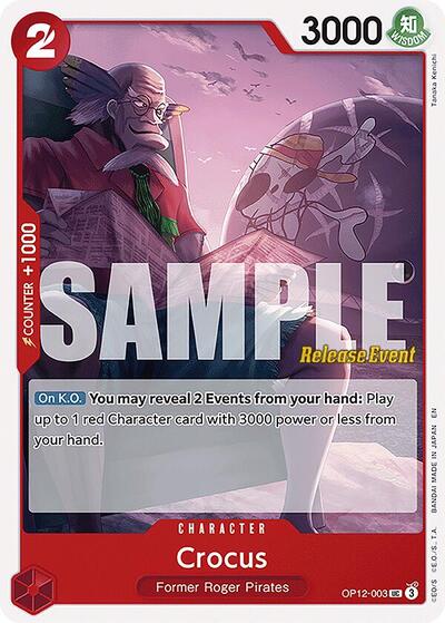 Crocus (OP12-003) [Legacy of the Master Release Event Cards] | Jack's On Queen