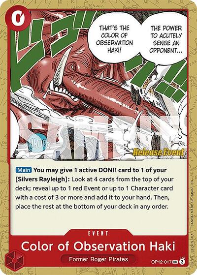 Color of Observation Haki (OP12-017) [Legacy of the Master Release Event Cards] | Jack's On Queen