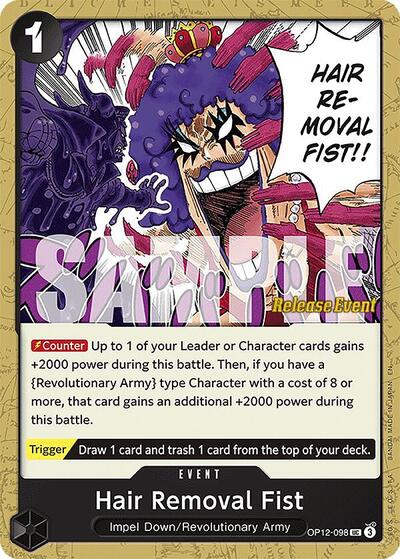 Hair Removal Fist (OP12-098) [Legacy of the Master Release Event Cards] | Jack's On Queen