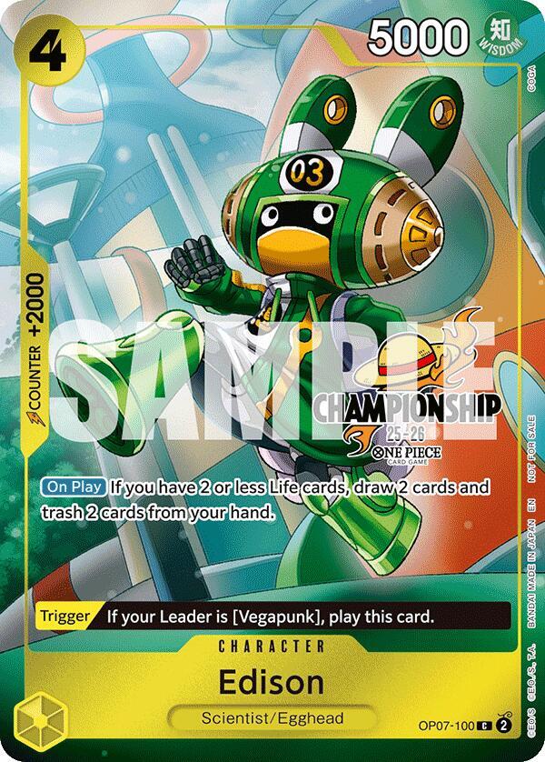 Edison (CS 25-26 Celebration Pack) (OP07-100) [One Piece Promotion Cards] | Jack's On Queen