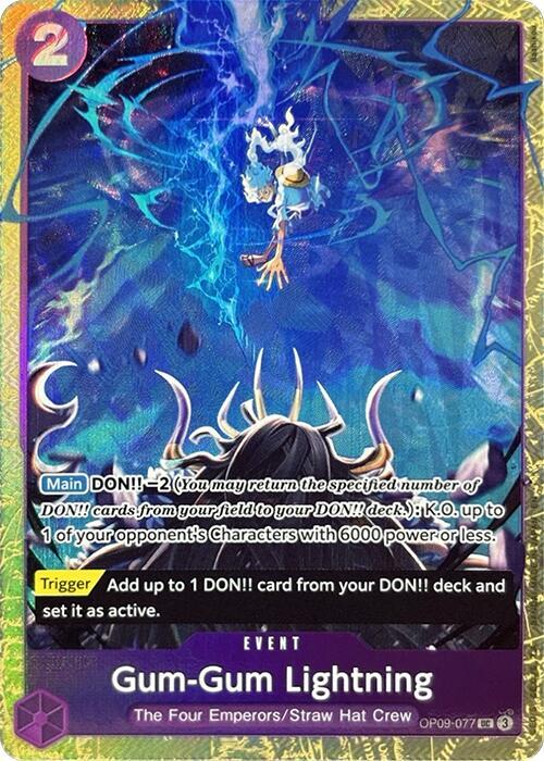 Gum-Gum Lightning (Premium Card Collection -Best Selection Vol. 4-) (OP09-077) [One Piece Promotion Cards] | Jack's On Queen