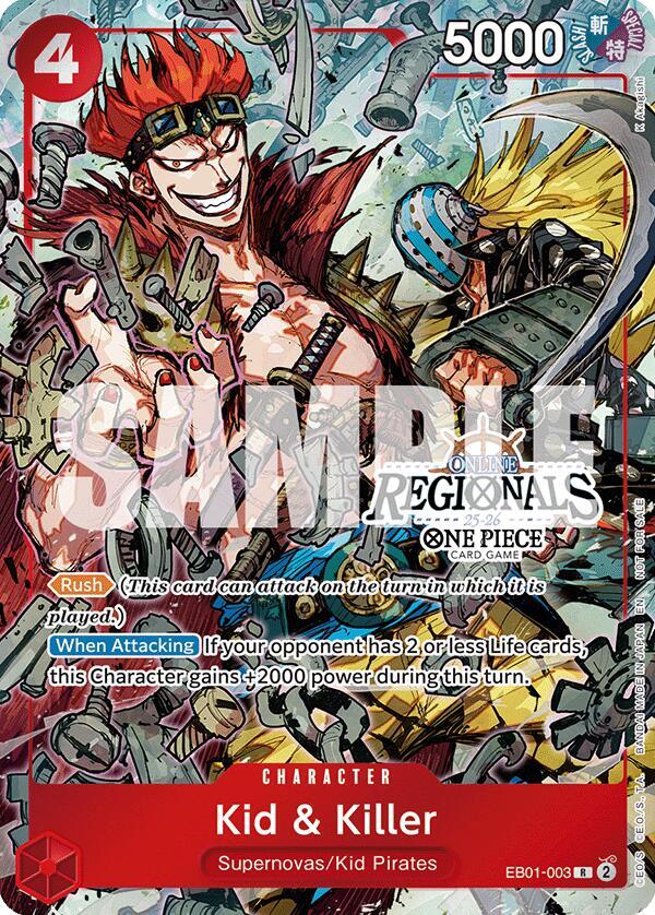 Kid & Killer (Online Regional Participation Pack 2025 Vol.2) (EB01-003) [One Piece Promotion Cards] | Jack's On Queen