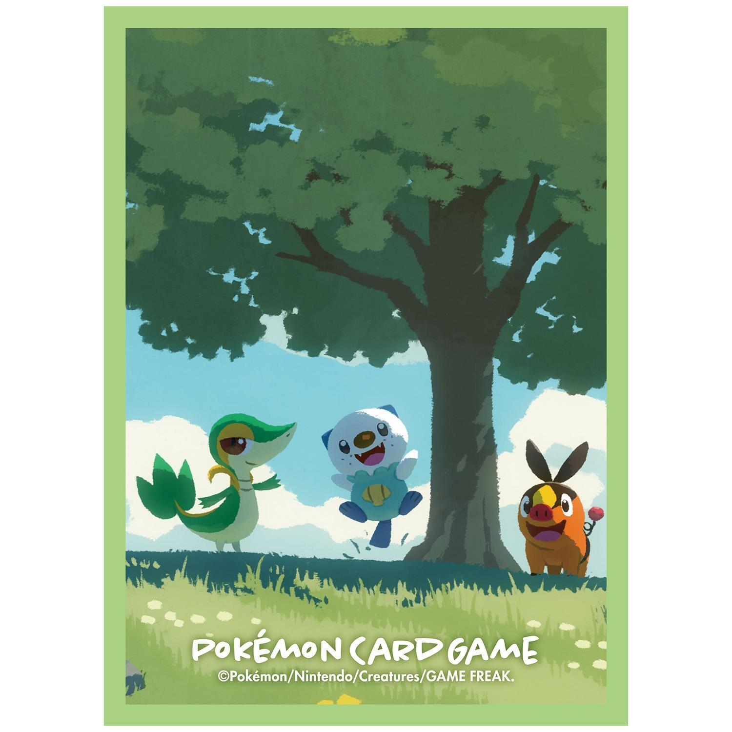 Card Sleeves - Snivy & Pokabu & Oshawott (64-Pack) (Pokemon Center Exclusive) | Jack's On Queen