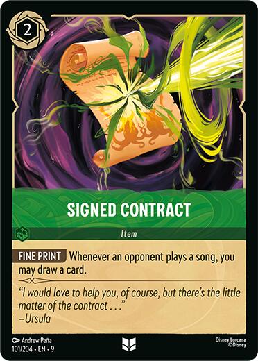 Signed Contract (101/204) [Fabled] | Jack's On Queen