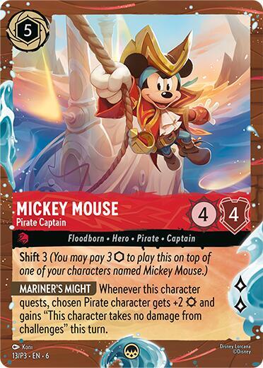 Mickey Mouse - Pirate Captain (Disney Cruise Promo) (13) [Disney Lorcana Promo Cards] | Jack's On Queen