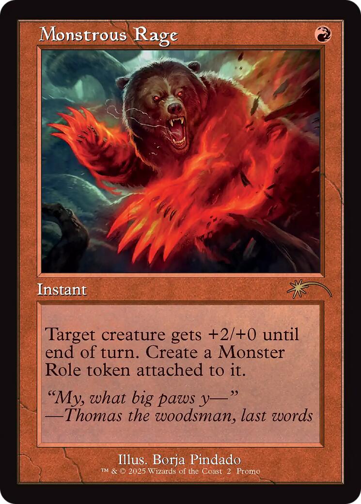 Monstrous Rage (Retro Frame) [Standard Showdown Promos] | Jack's On Queen